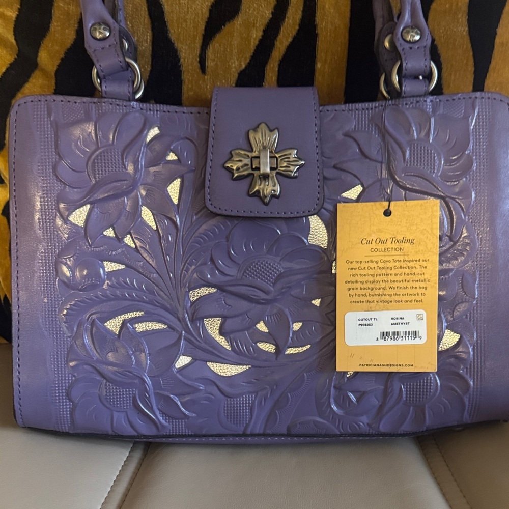 Purple Floral Women Bag - Picture 3 of 8